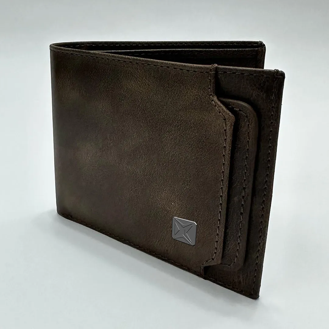 OnlyOneWay to Exit Leather Wallet - brown